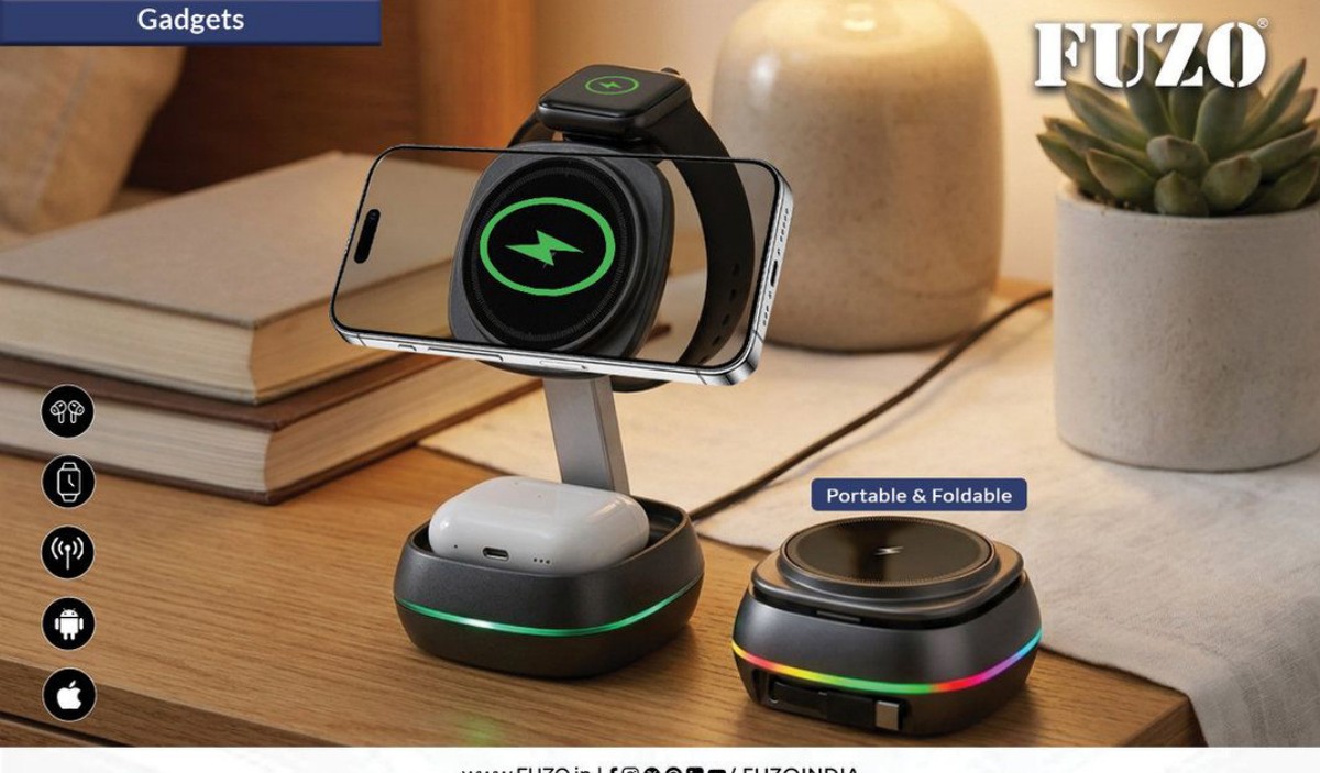 Trinity 3 in 1 Portable Wireless Charging Station